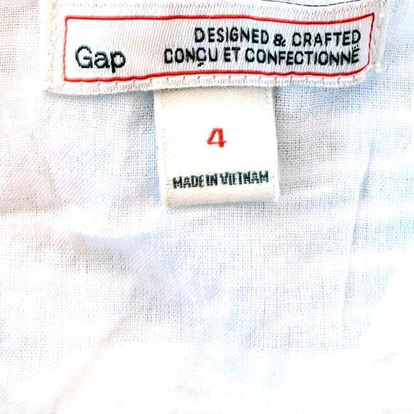 GAP sz 4 two layer white cotton mini dress - Picture 10 of 11